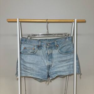Levi's Blue Jean Shorts Distressed Cut-Off Style
